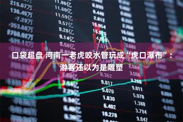 口袋超盘 河南一老虎咬水管玩成“虎口瀑布”：游客还以为是雕塑