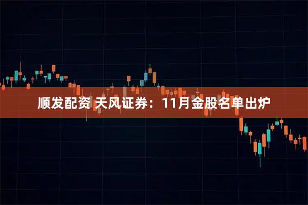 顺发配资 天风证券：11月金股名单出炉